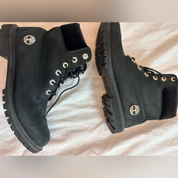 Timberland WOMEN'S VELVET ACCENT PREMIUM WATERPROOF BOOTS Black Size 9 - Picture 12 of 14